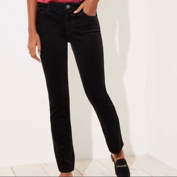 LOFT Pants - Loft Modern Straight Black Corduroy Pants Women's 2 Classic Capsule Wardrobe EUC